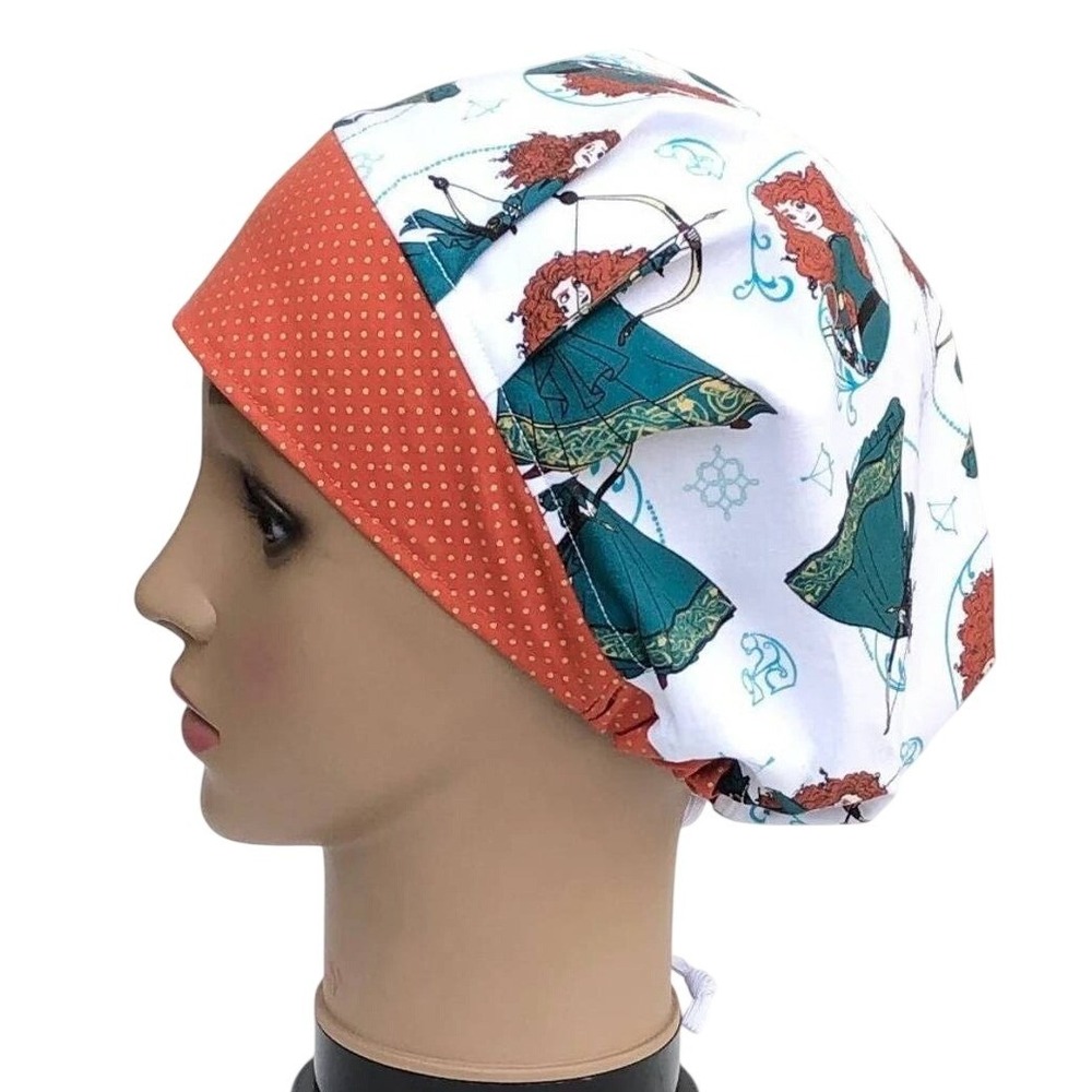 Brave Princess Merida Scrub Cap Surgical‎ Bouffant Hat Women's